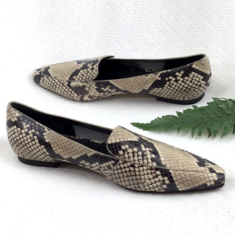 Marc Fisher Enaba Snakeskin Loafer Flats